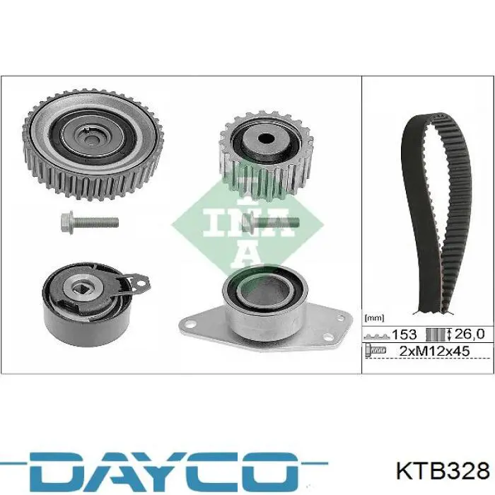 ГРМ ремни, комплект Dayco KTB328 цена, от 73.45 USD