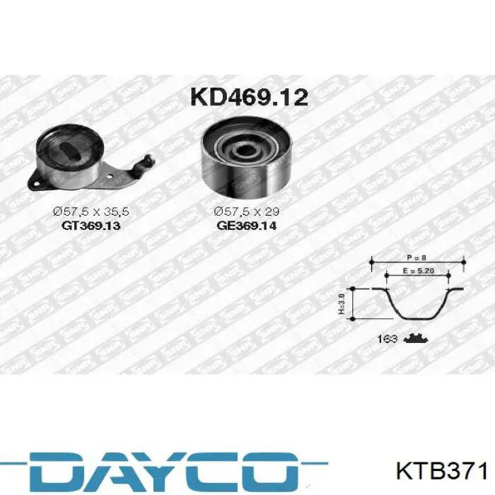 Комплект ГРМ KTB371 Dayco
