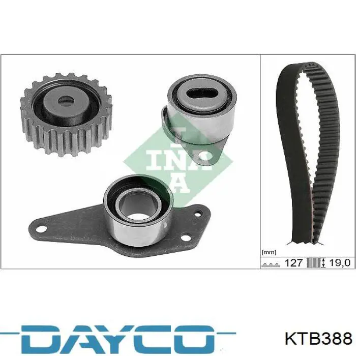 ГРМ ремни, комплект Dayco KTB388 цена, от 66.19 USD