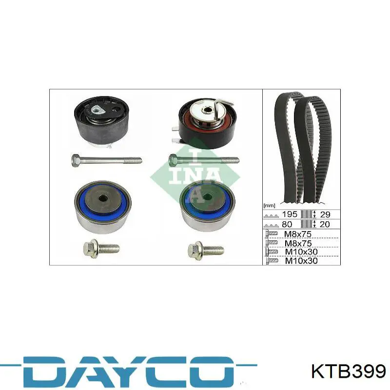 Купить KTB399 Dayco Комплект ГРМ