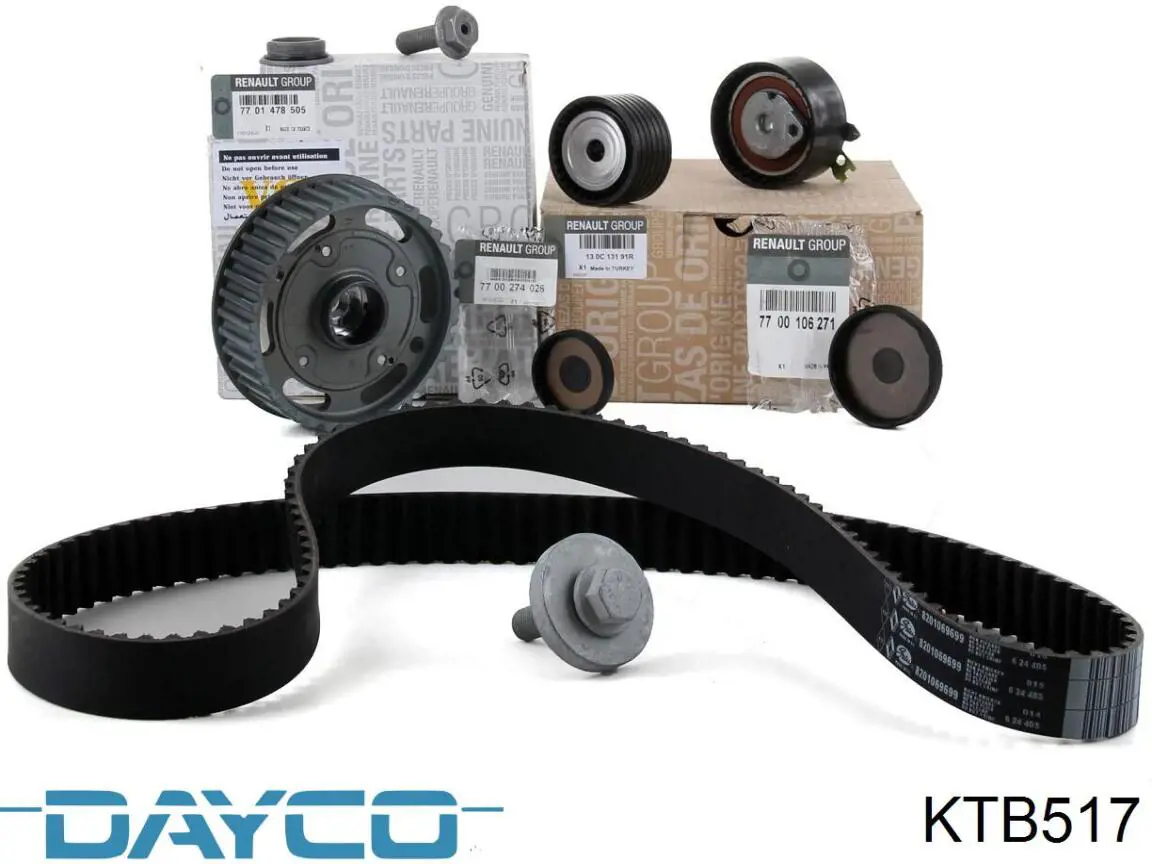 ГРМ ремни, комплект Dayco KTB517 цена, от 91.27 USD
