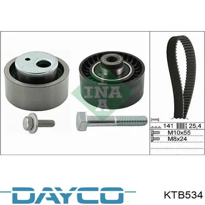ГРМ ремни, комплект Dayco KTB534 цена, от 56.33 USD