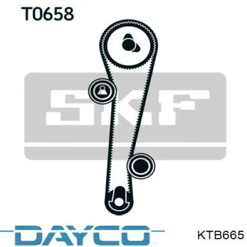Комплект ГРМ KTB665 Dayco