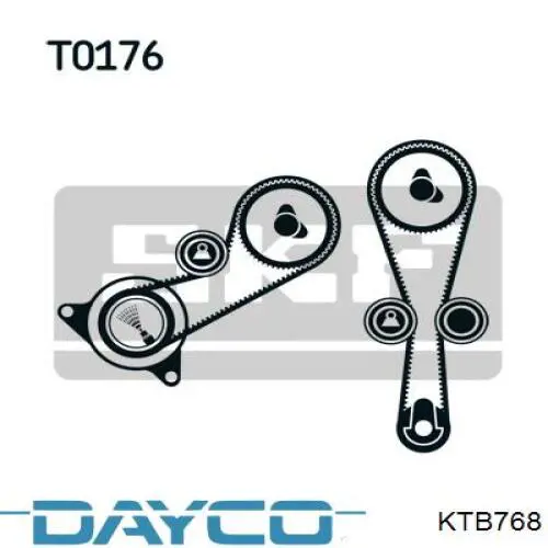 Купить KTB768 Dayco Комплект ГРМ