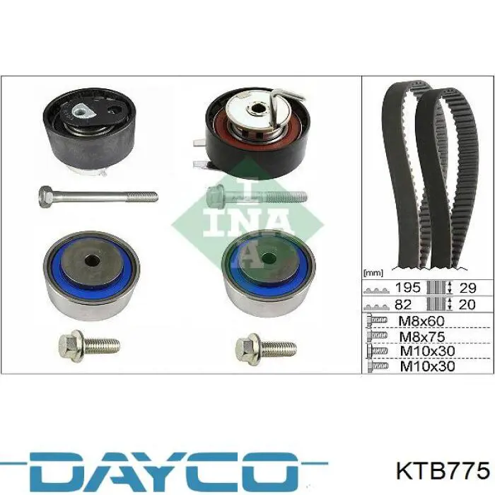 Купить KTB775 Dayco Комплект ГРМ