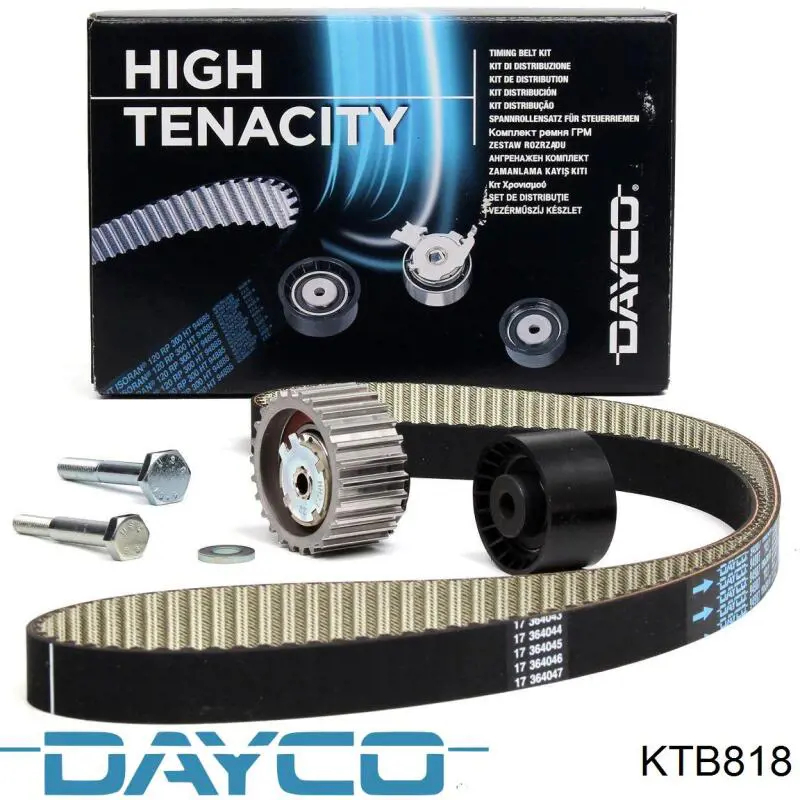ГРМ ремни, комплект Dayco KTB818 цена, от 77.40 USD