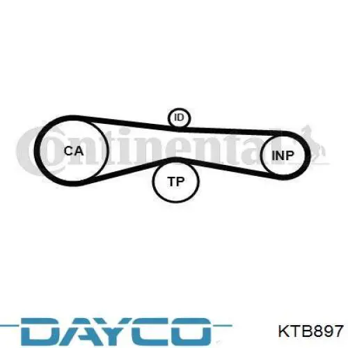 Купить KTB897 Dayco Комплект ГРМ