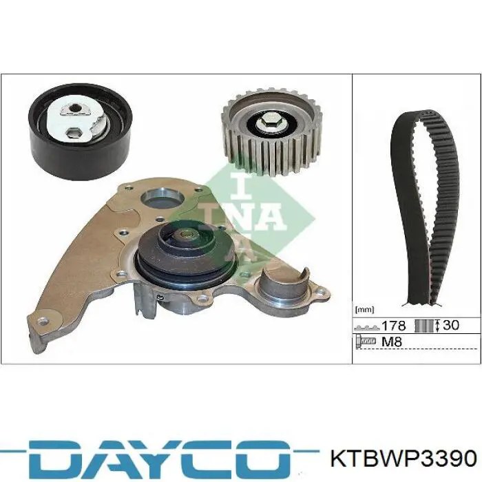 Комплект ГРМ KTBWP3390 Dayco
