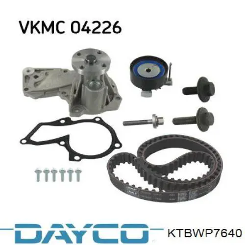 ГРМ ремни, комплект Dayco KTBWP7640 цена, от 107.05 USD