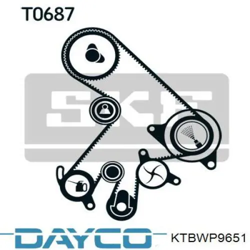 Комплект ГРМ KTBWP9651 Dayco