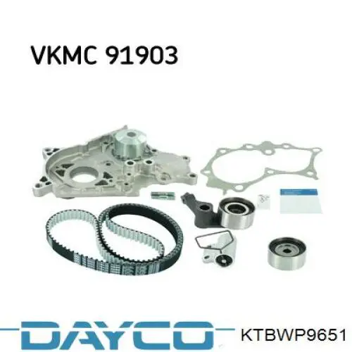 ГРМ ремни, комплект Dayco KTBWP9651 цена, от 160.33 USD
