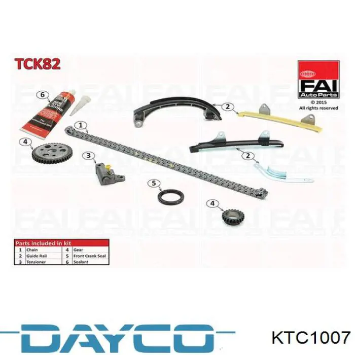 Комплект цепи ГРМ KTC1007 Dayco