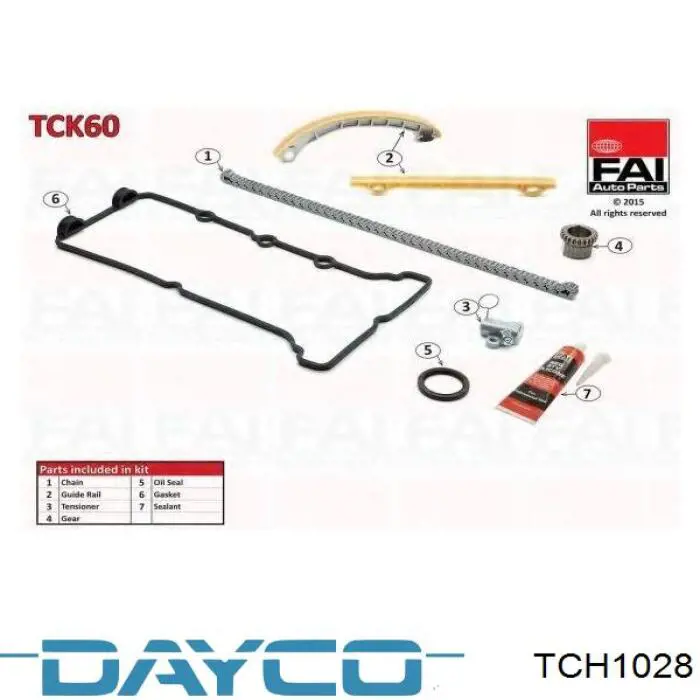 Цепь привода распредвала Dayco TCH1028 цена, от 57.77 USD