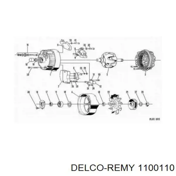 1100110 Delco Remy генератор