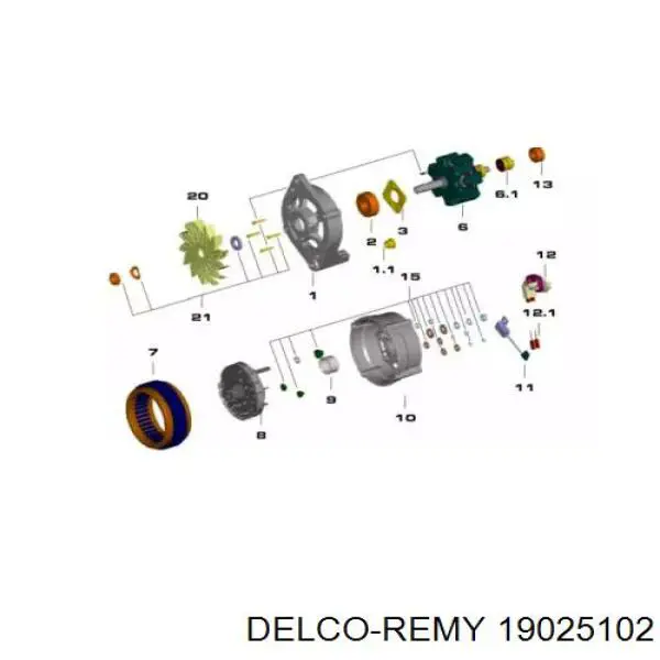 Генератор 19025102 Delco Remy