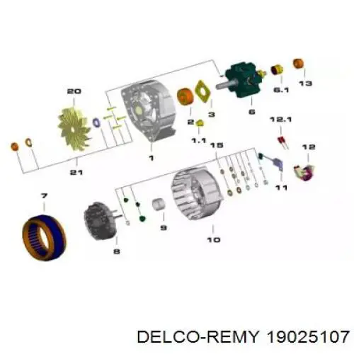 19025107 Delco Remy генератор