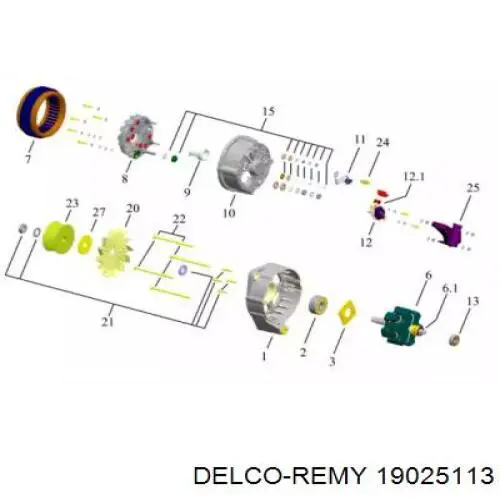 19025113 Delco Remy генератор