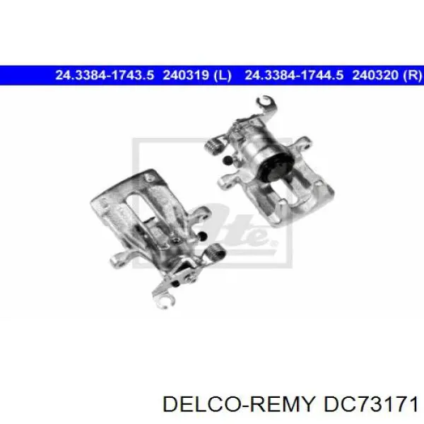 B190051R Denckermann Суппорт тормозной задний правый