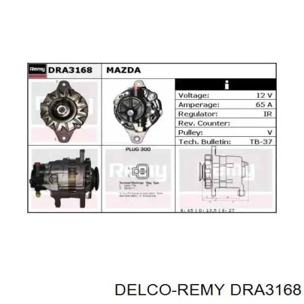 Генератор PN4018300A Mazda