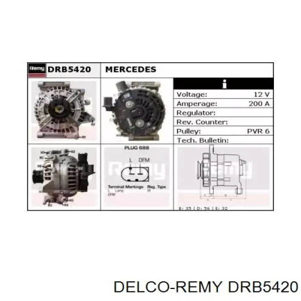 012154590280 Mercedes генератор