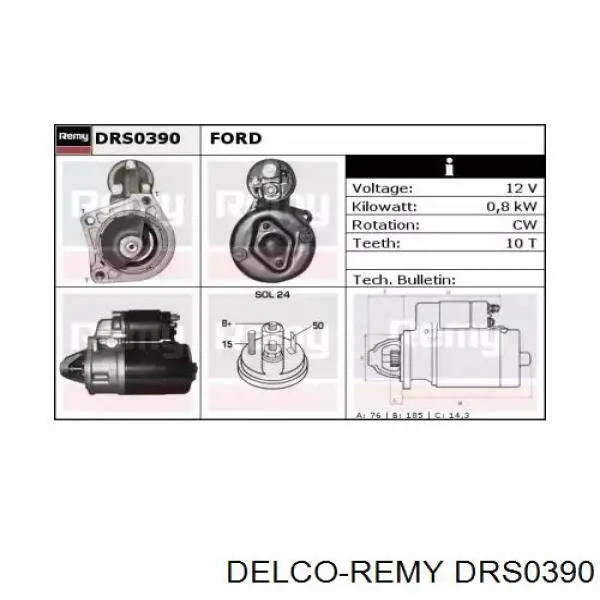 DRS0390 Delco Remy стартер