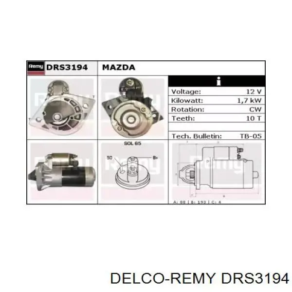 Купить PN4018400 Mazda Стартер