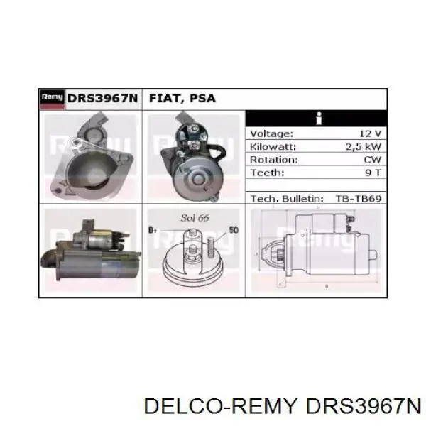 Стартер двигателя REMA-PARTS CS1389