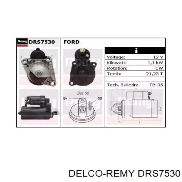 DRS7530 Delco Remy стартер