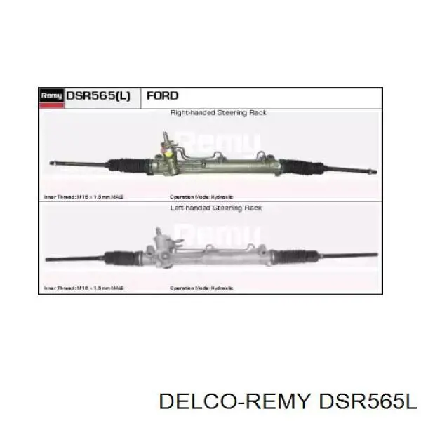 Рейка рулевая Delco Remy DSR565L