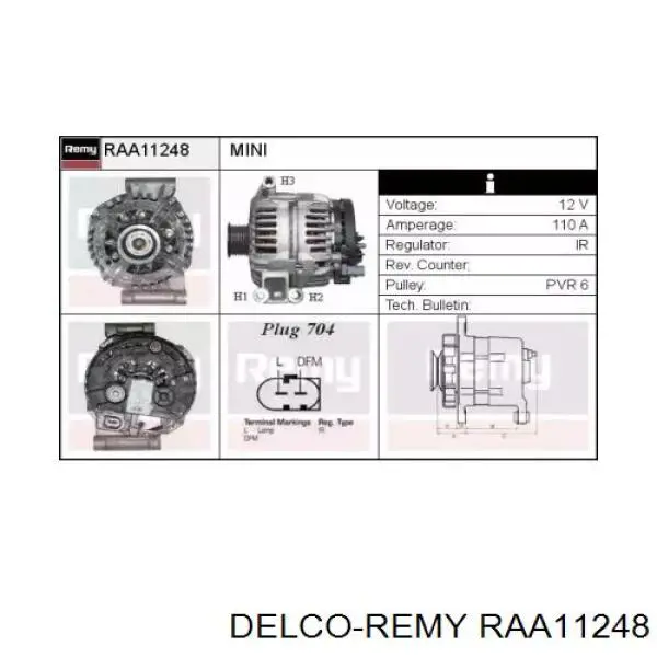 Генератор RAA11248 Delco Remy