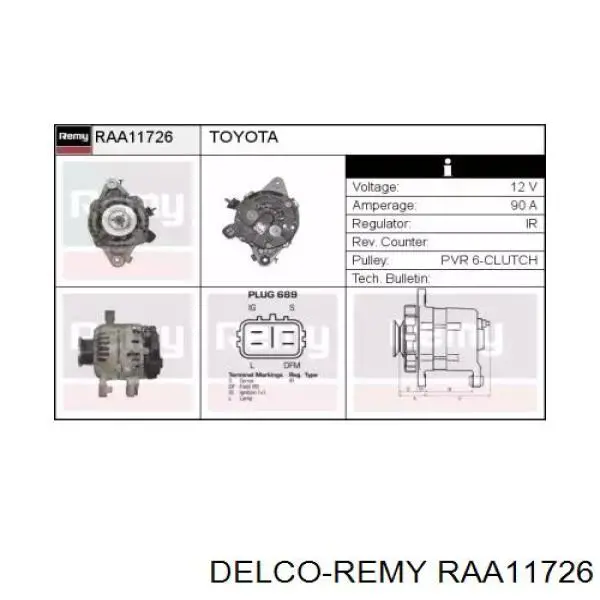 RAA11726 Delco Remy генератор