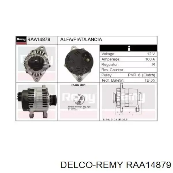 RAA14879 Delco Remy генератор