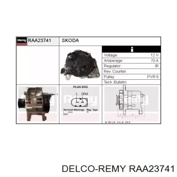 RAA23741 Delco Remy генератор
