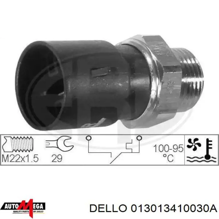 Купить 013013410030A Dello/Automega Датчик включения вентилятора радиатора 