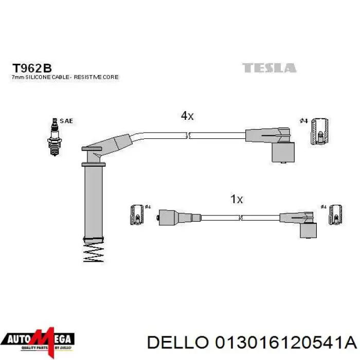 01-3016120541-A Dello/Automega высоковольтные провода