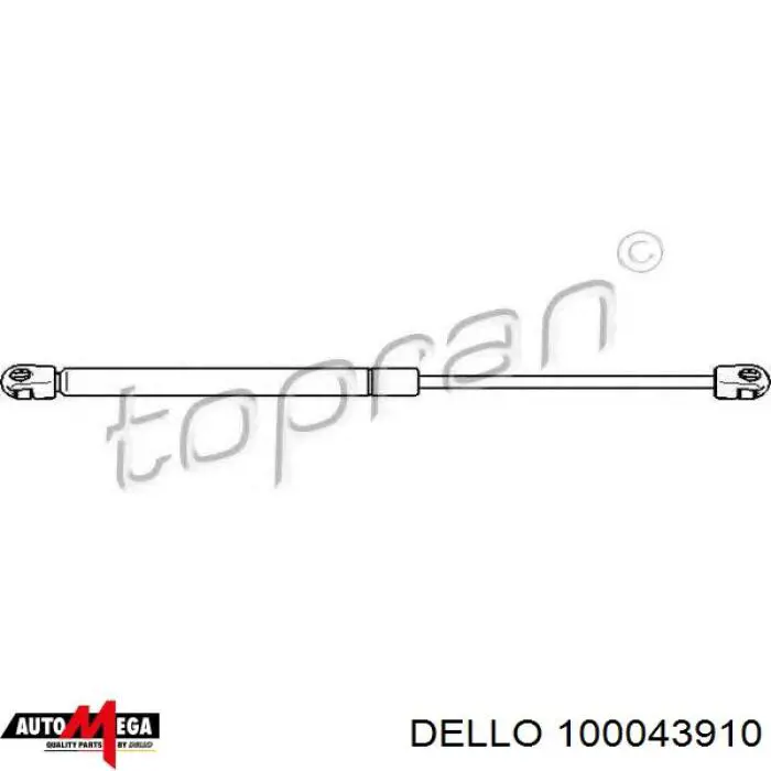 Амортизатор багажника 100043910 Dello/Automega