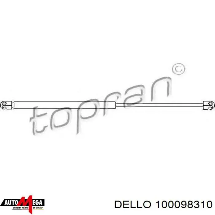 Амортизатор багажника 100098310 Dello/Automega