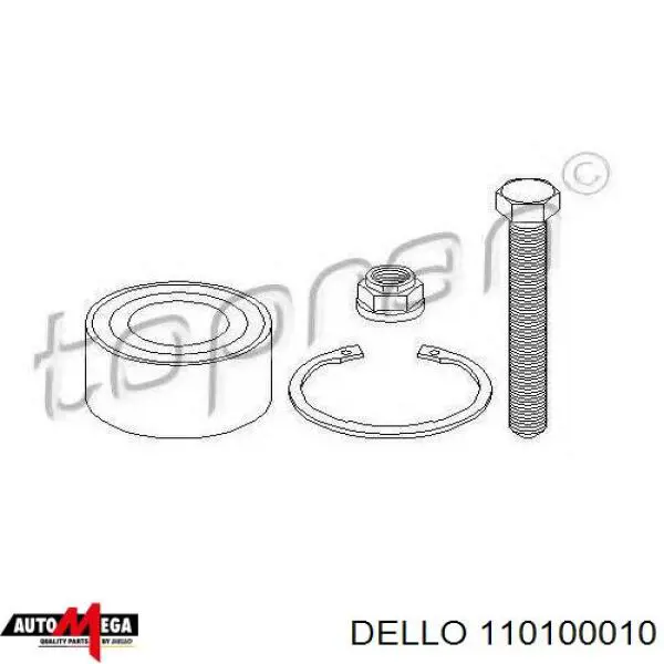110100010 Dello/Automega подшипник ступицы передней