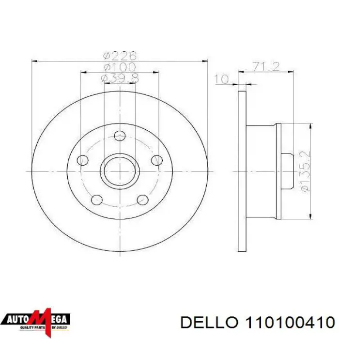 Кольцо АБС (ABS) 110100410 Dello/Automega