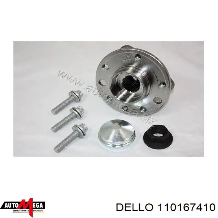 Cubo de rueda delantero 110167410 Dello/Automega