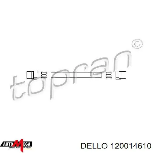120014610 Dello/Automega шланг тормозной задний
