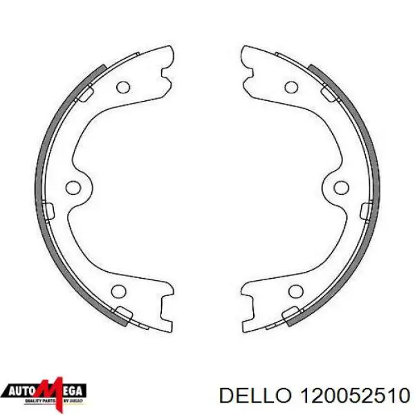 Трос ручника задний правый Dello/Automega 120052510