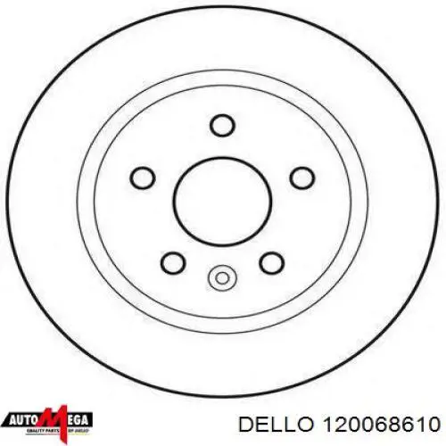 Купить 120068610 Dello/Automega Диск тормозной задний