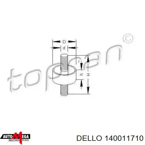 Купить 140011710 Dello/Automega Кронштейн топливного насоса ТНВД