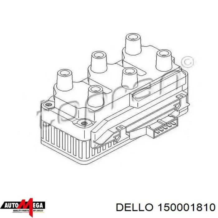 Катушка зажигания 150001810 Dello/Automega