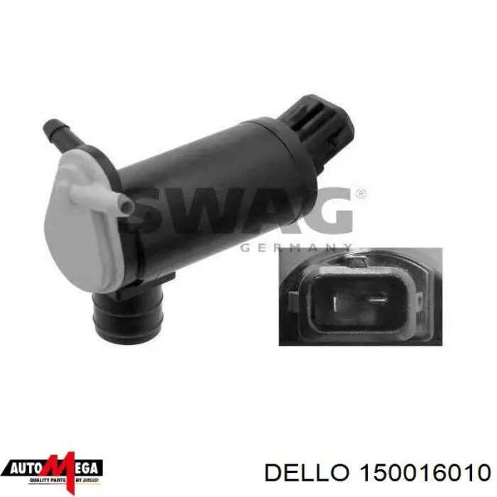 Насос-мотор омывателя стекла переднего/заднего Dello/Automega 150016010