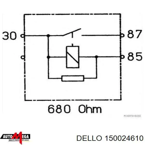 Rele De Bomba Electrica 150024610 Dello/Automega