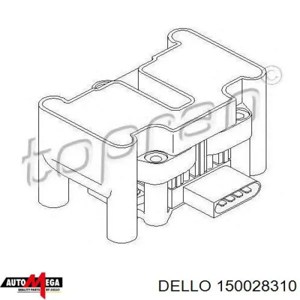 Катушка зажигания 150028310 Dello/Automega