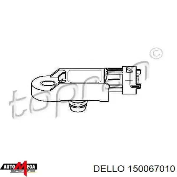 Sensor de presion de carga (inyeccion de aire turbina) 150067010 Dello/Automega