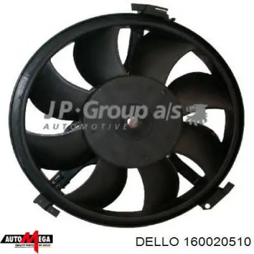 160020510 Dello/Automega электровентилятор охлаждения в сборе (мотор+крыльчатка)